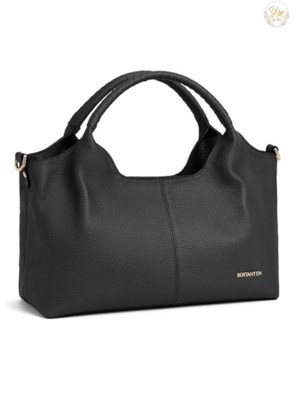 Genuine Leather Satchel Handbag Women Adjustable Strap Zip Pockets